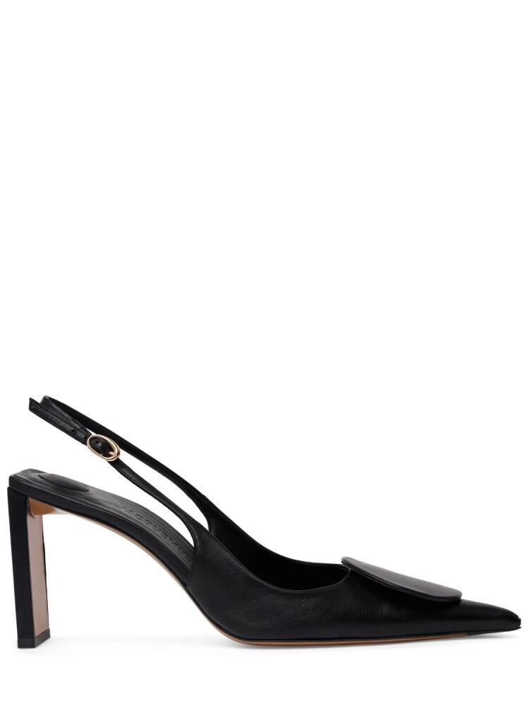 JACQUEMUS 80mm Duelo Haut Leather Slingback Heels Cover