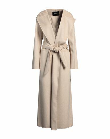 Fabiana Filippi Woman Overcoat & Trench Coat Beige Cashmere Cover