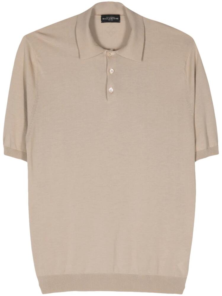 Ballantyne fine-knit polo shirt - Neutrals Cover