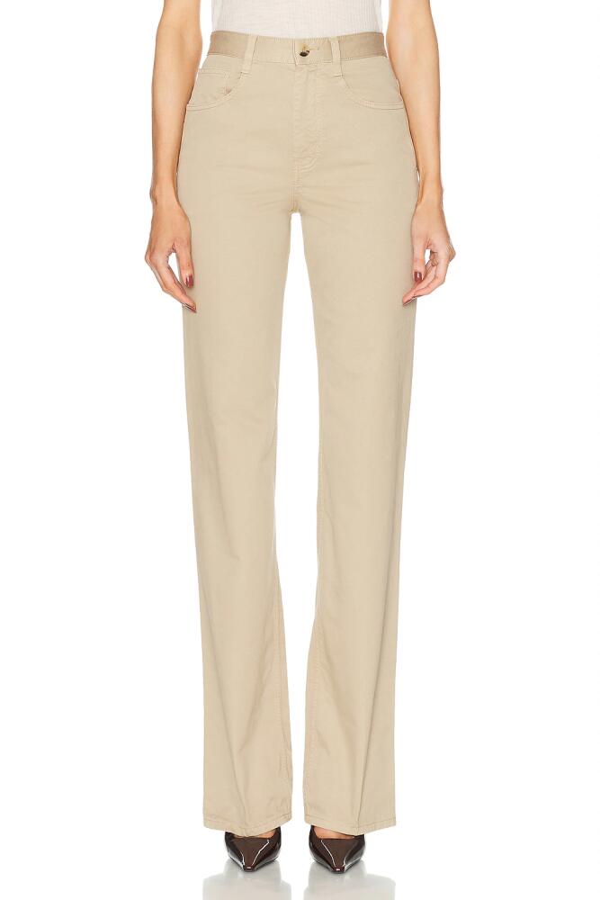 Saint Laurent Straight Leg Pant in Tan Cover