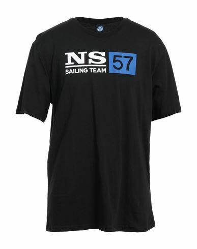 North Sails Man T-shirt Black Cotton Cover