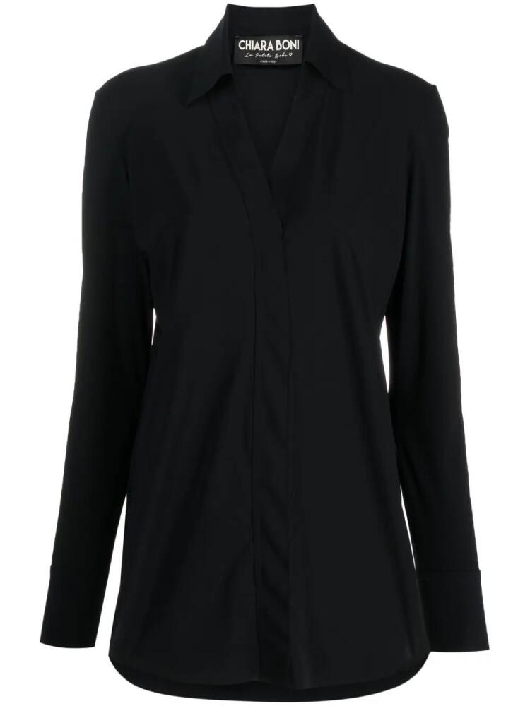 CHIARA BONI La Petite Robe Atena Slim long-sleeve shirt - Black Cover