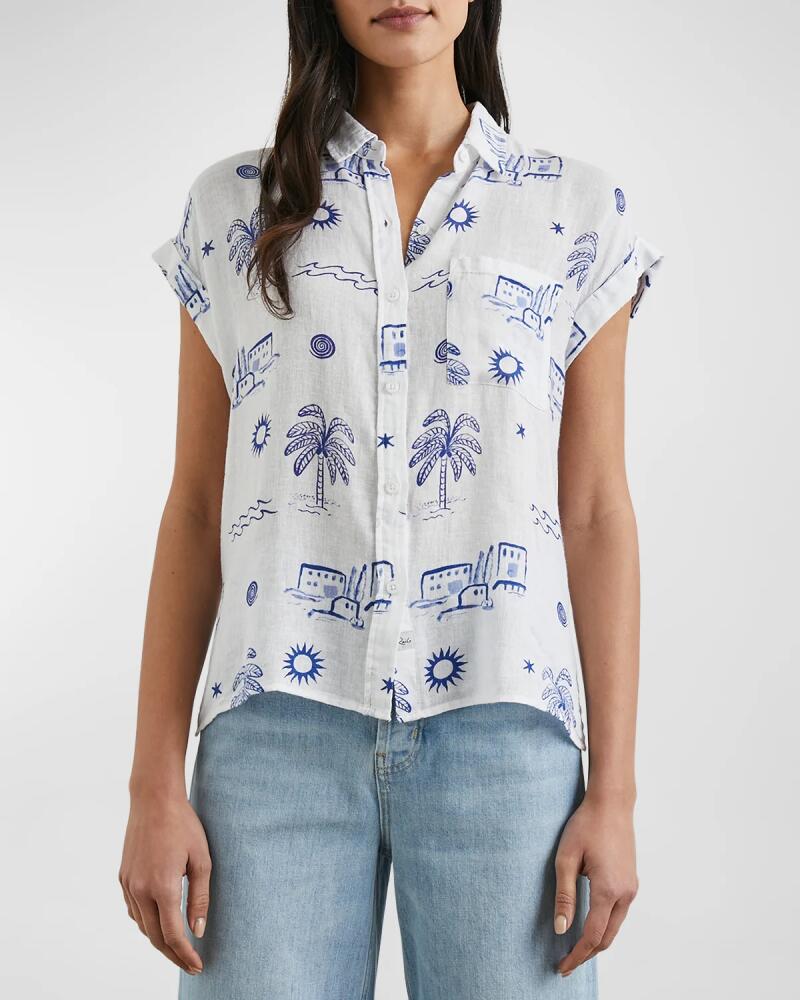 Rails Mykonos Whitney Linen Button-Front Shirt Cover