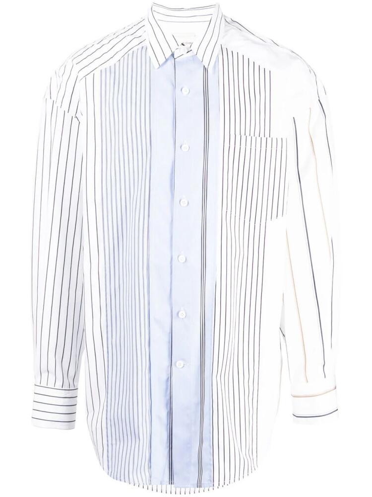 Feng Chen Wang multi stripe-print shirt - White Cover