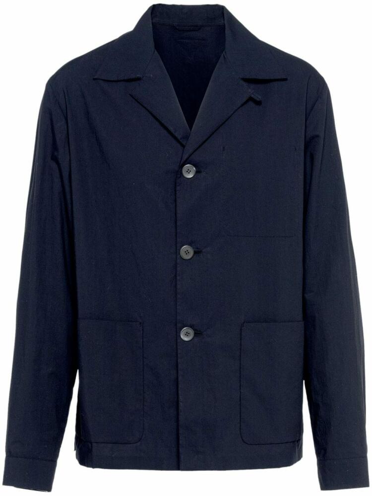 Prada single-breasted cotton jacket - Blue Cover