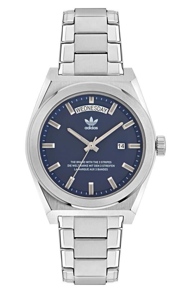 adidas Bracelet Watch in Stainless Steel/Blue Cover