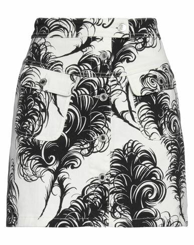 Moschino Woman Mini skirt White Cotton, Elastane Cover