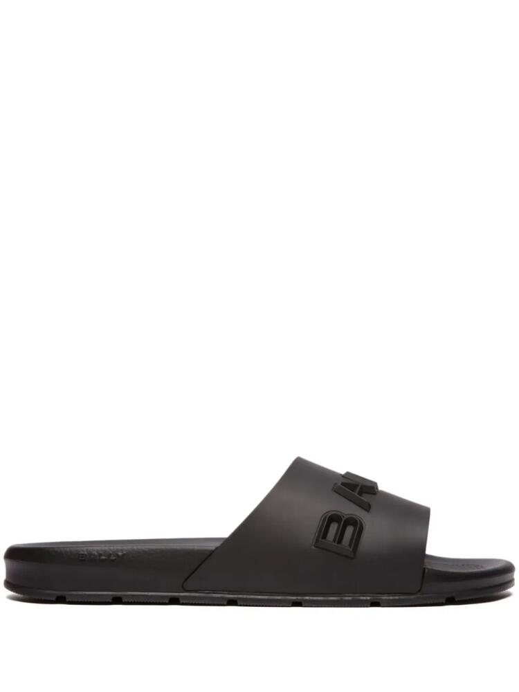 Bally logo-embossed moulded-footbed slides - Black Cover