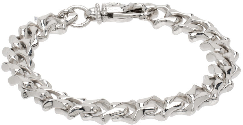 Emanuele Bicocchi Silver Small Sharp Link Bracelet Cover