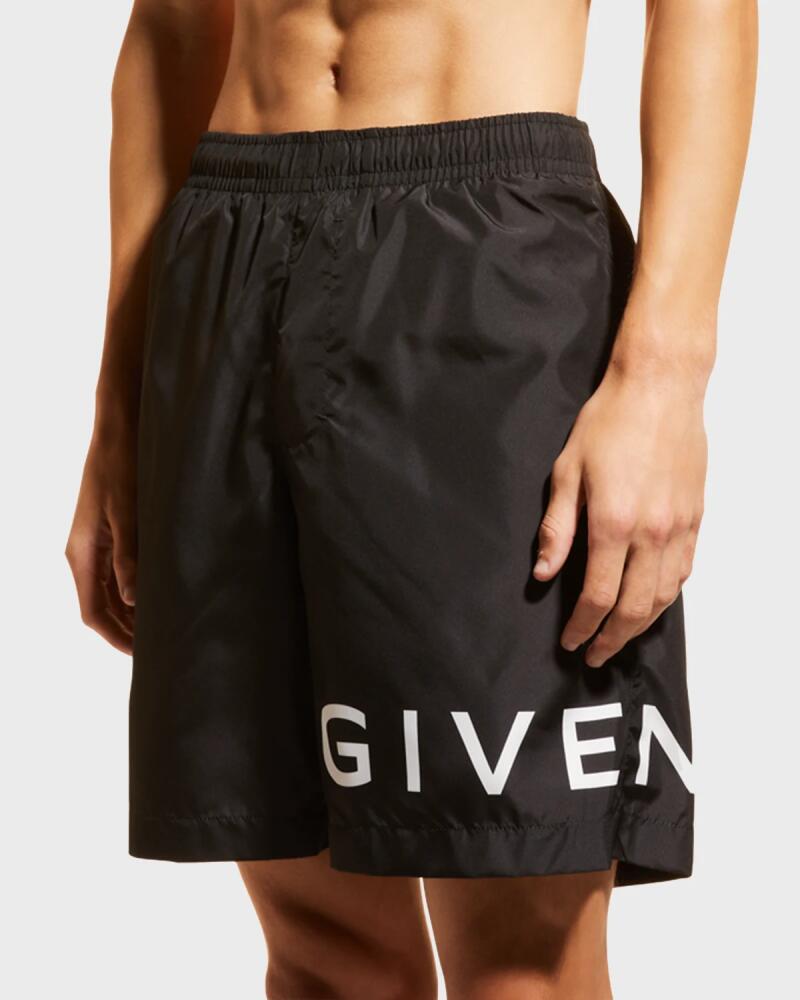 Givenchy Men's Long Logo Swim Shorts Cover