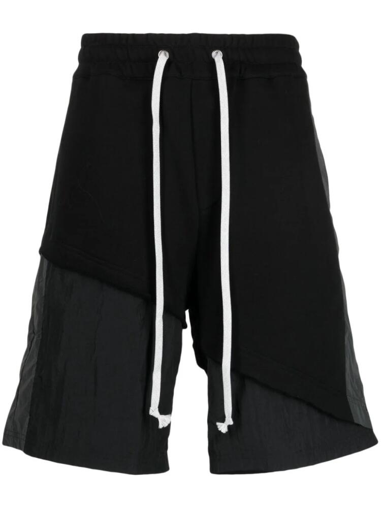 God's Masterful Children panelled knee-length track shorts - Black Cover