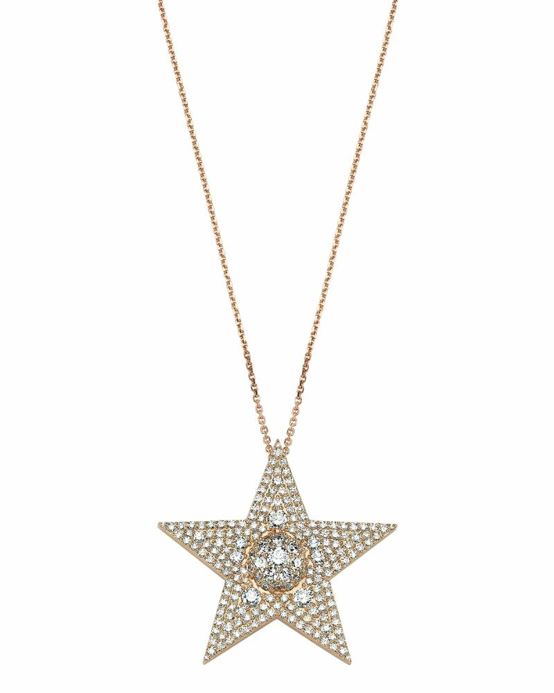 BeeGoddess Sirius Star 14k Diamond Large Pendant Necklace Cover