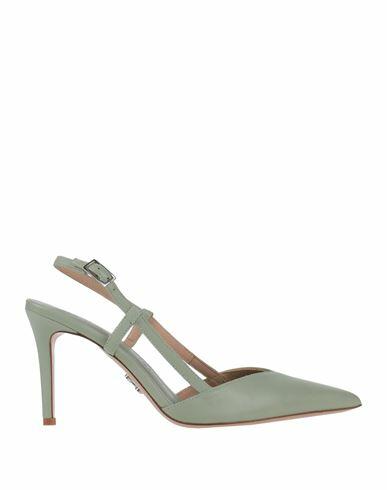 Sergio Levantesi Woman Pumps Light green Soft Leather Cover