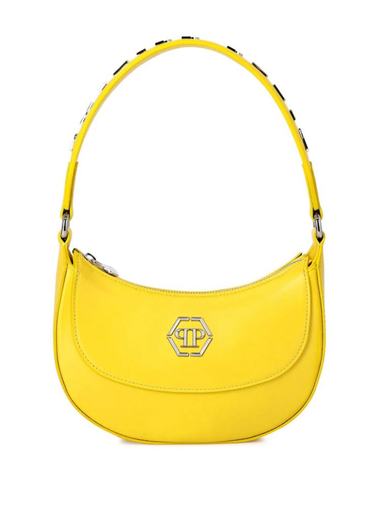 Philipp Plein logo-plaque leather shoulder bag - Yellow Cover