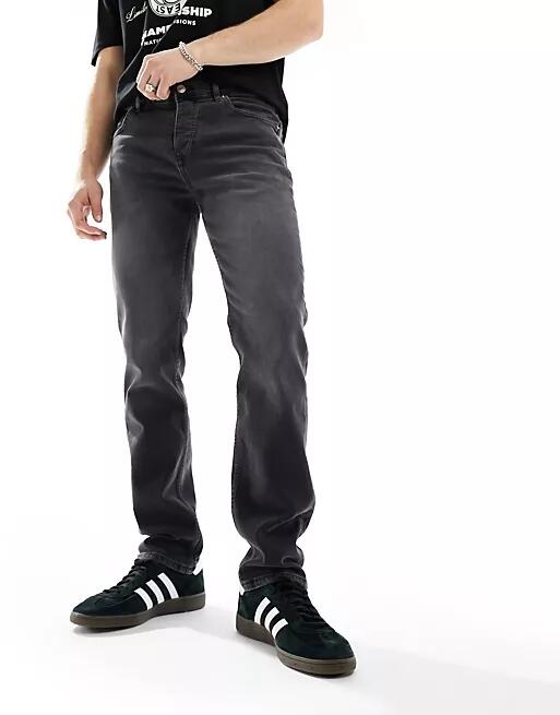 River Island slim fit jeans in black Cover