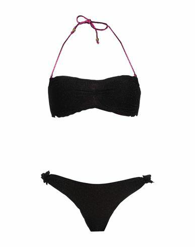 4giveness Woman Bikini Black Viscose, Polyester, Polyamide, Elastane Cover