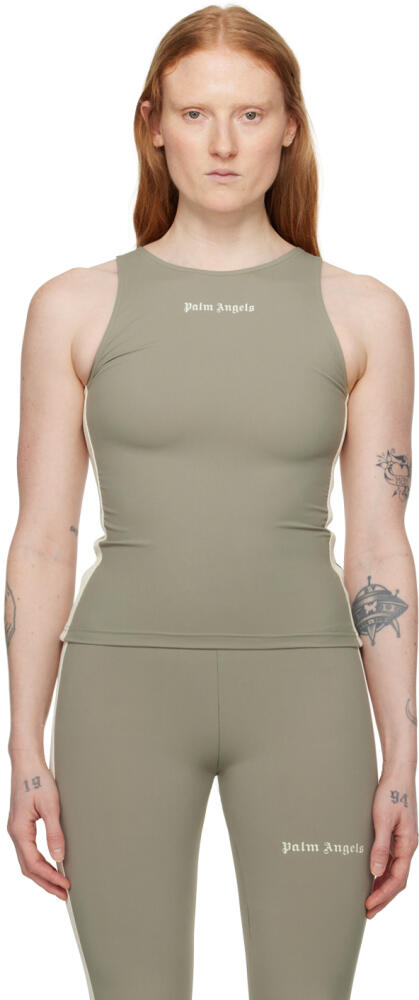 Palm Angels Green Sport Tank Top Cover