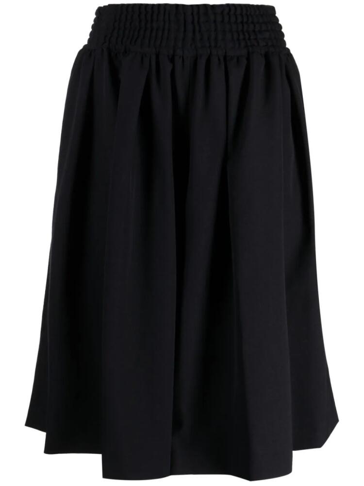 Comme Des Garçons Girl elasticated-waist wool midi skirt - Blue Cover