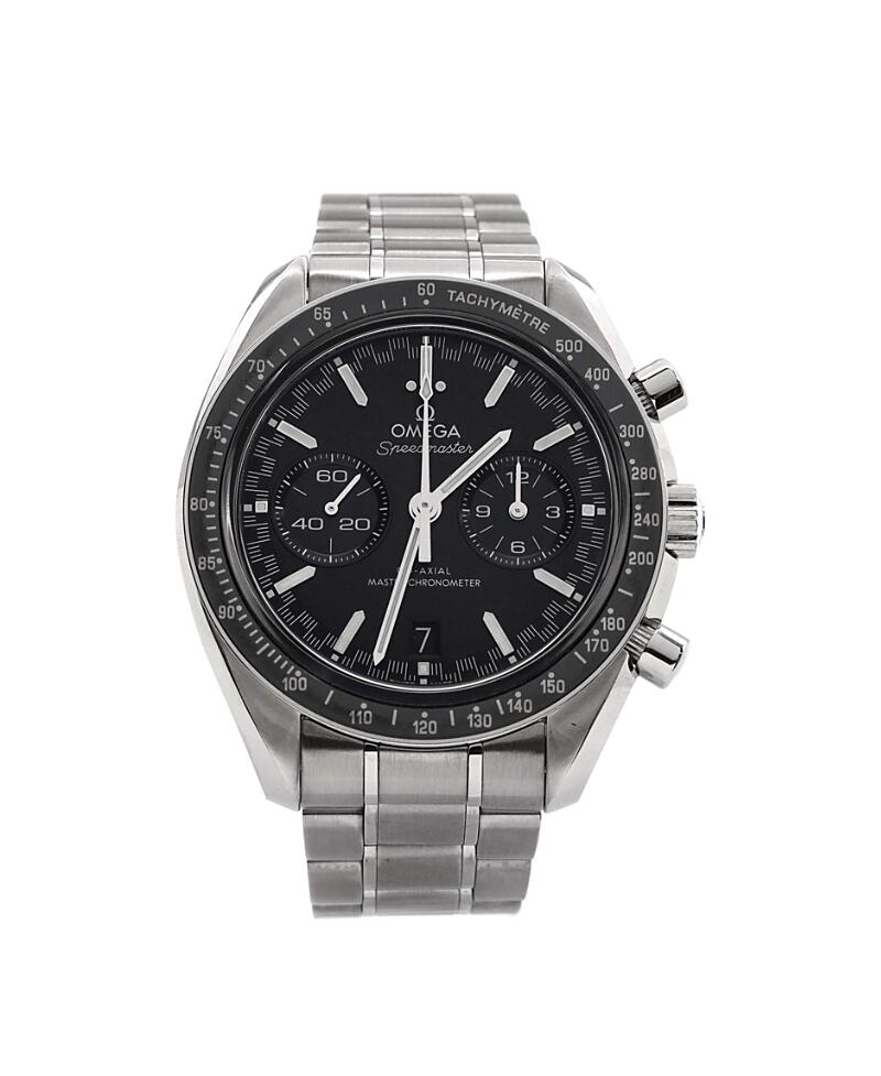 Pre-Owned Omega Speedmaster Racing Co-Axial Chronograph Automatic Watch in Stainless Steel and Ceramic 44mm Cover