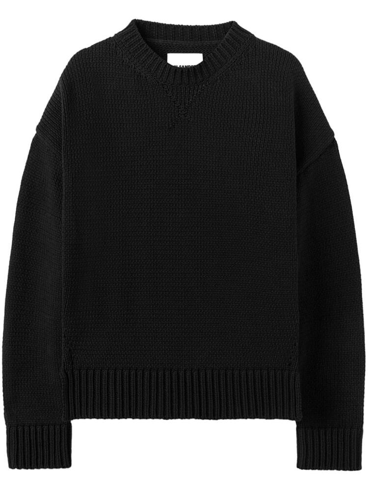 Jil Sander crew-neck knitted jumper - Black Cover