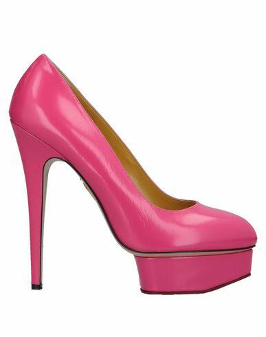 Charlotte Olympia Woman Pumps Fuchsia Calfskin Cover