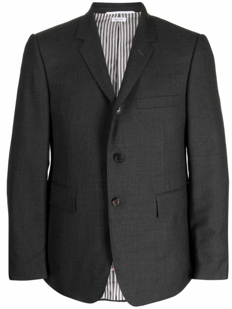 Thom Browne Super 120s single-breasted blazer - Grey Cover