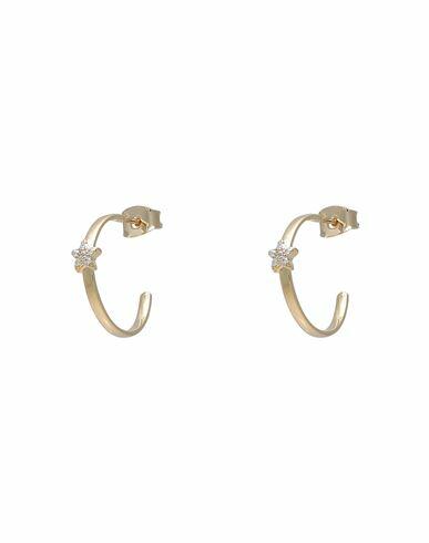 Estella Bartlett Single Cz Star Slim Gold Hoop Woman Earrings Gold Brass Cover