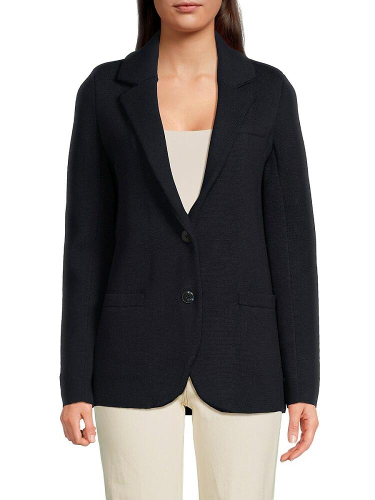 TWP Women's Merino Wool Boyfriend Blazer - Midnight Cover