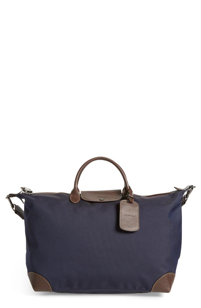 Longchamp Boxford Canvas & Leather Travel Bag in Blue Cover