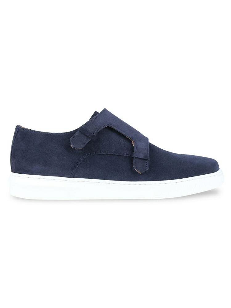 Vellapais Men's Leather Slip-On Sneakers - Navy Blue Cover