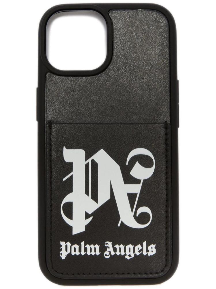 Palm Angels monogram iPhone 15 Pro case - Black Cover