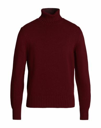 Doppiaa Man Turtleneck Burgundy Wool, Polyamide Cover