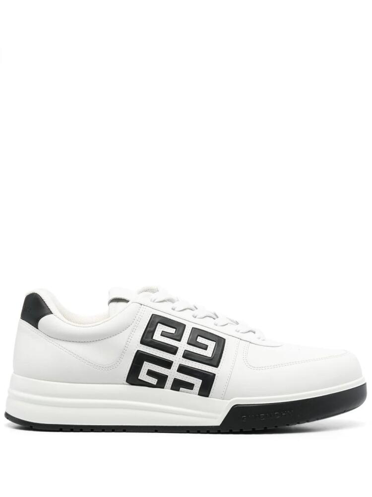 Givenchy contrasting-logo leather sneakers - White Cover