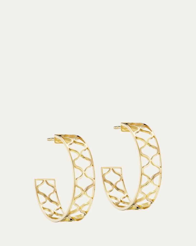 L. Klein Giulia 18K Yellow Gold Hoop Earrings, 25mm Cover