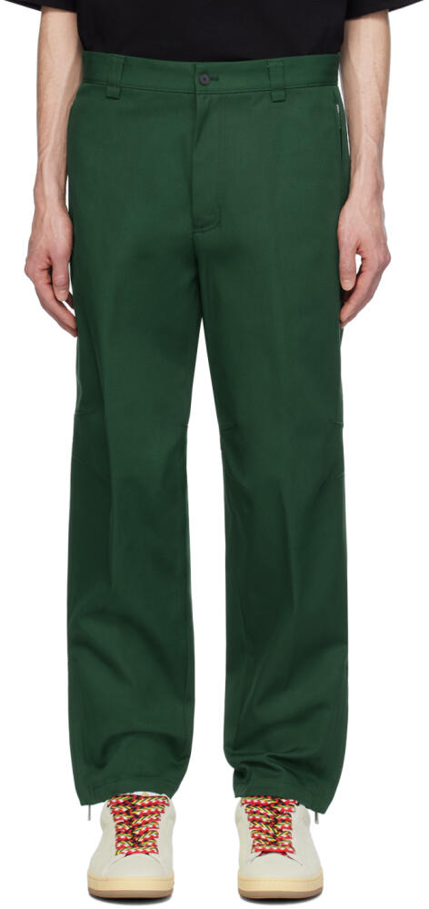 Lanvin Green Biker Trousers Cover