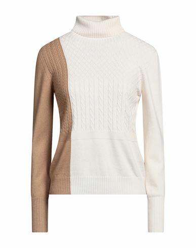 D. exterior Woman Turtleneck Cream Viscose, Cashmere, Merino Wool, Polyamide Cover