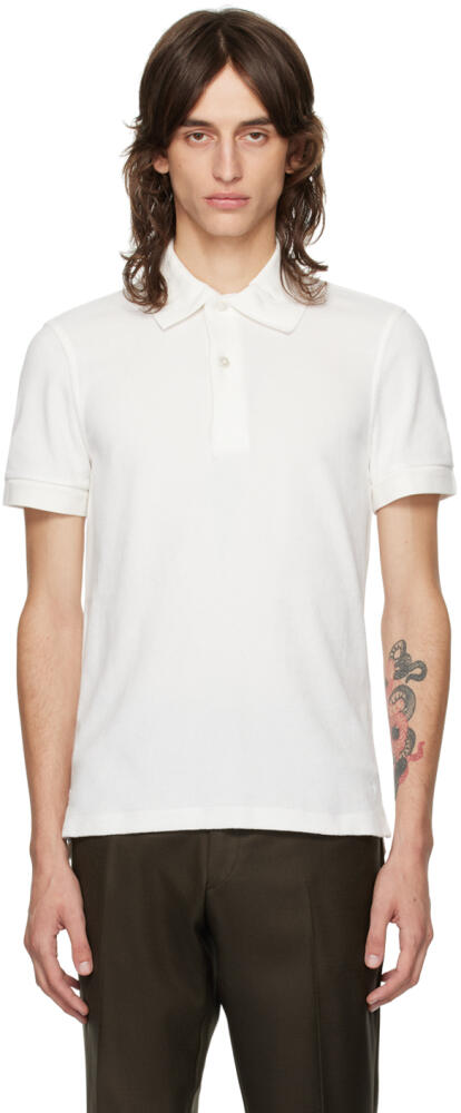 TOM FORD White Towelling Polo Cover