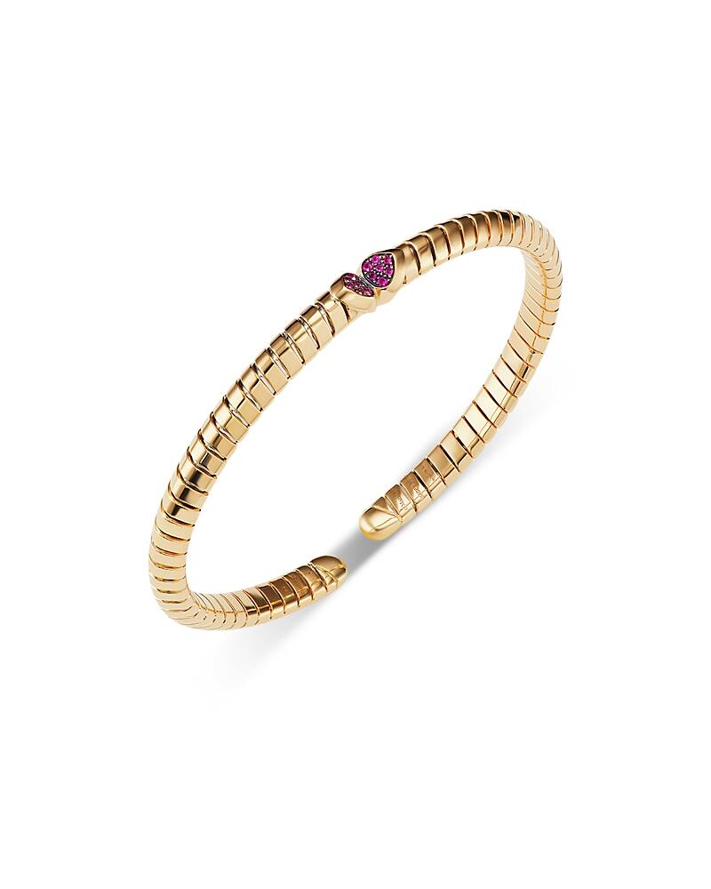 Marina B 18K Yellow Gold Trisolina Ruby Bangle Bracelet Cover