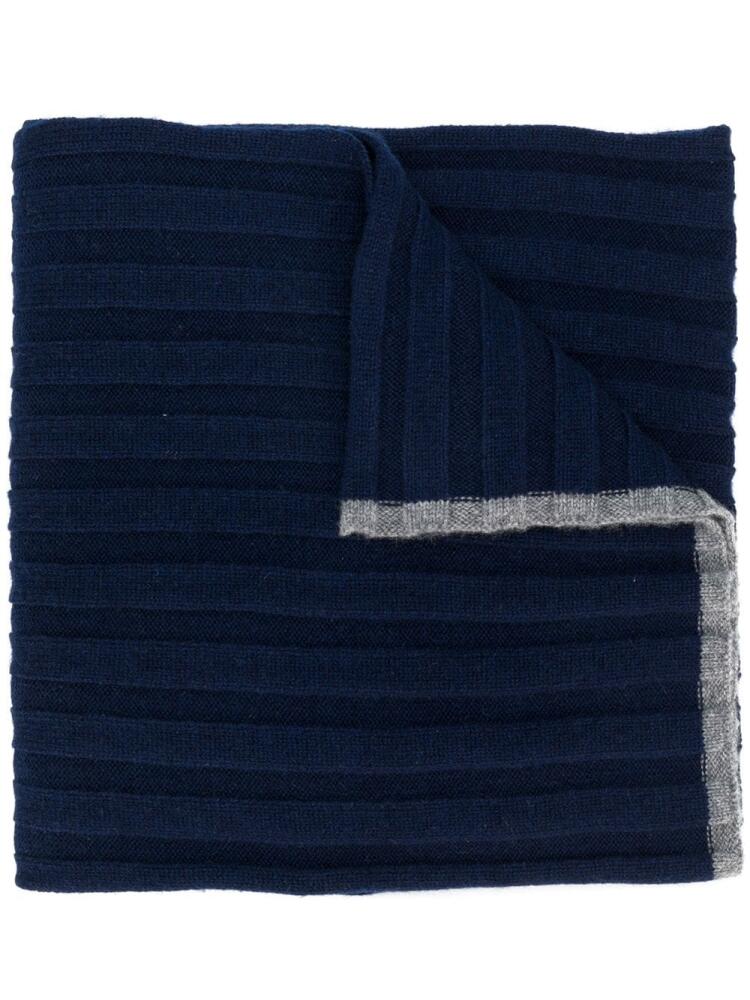 Brunello Cucinelli wide rib scarf - Blue Cover