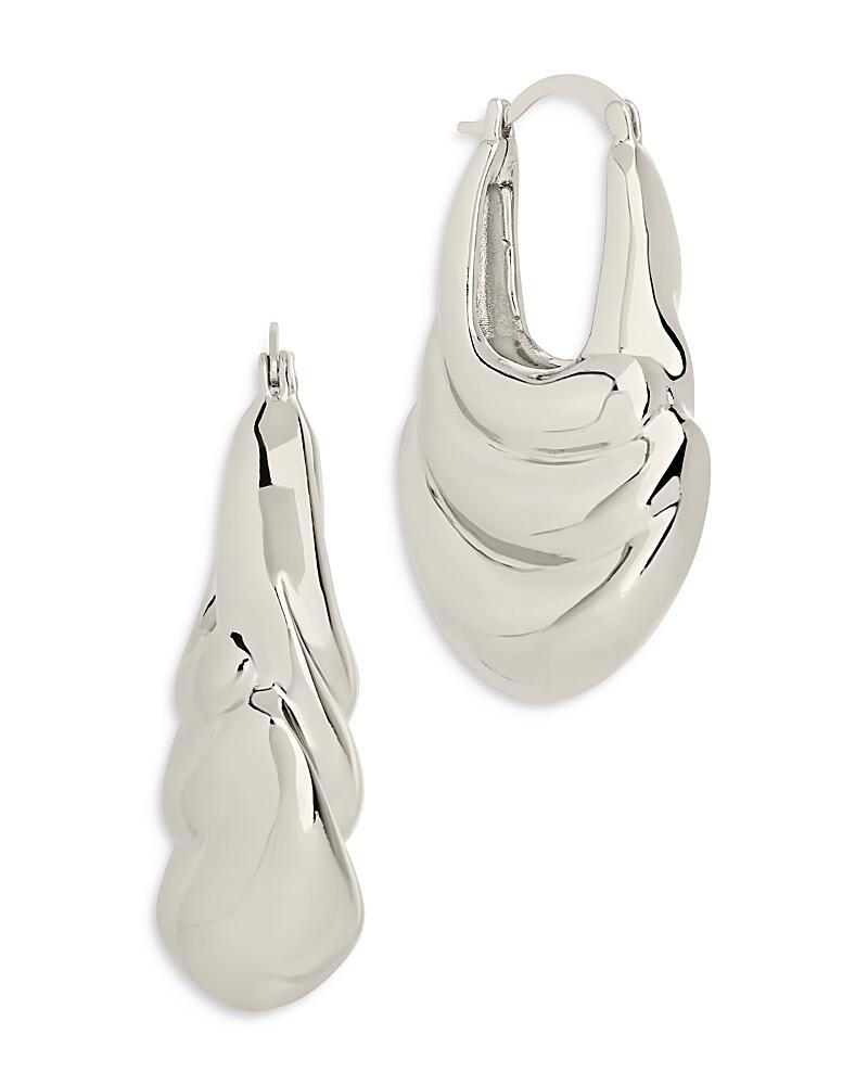 Sterling Forever Manon Sculpted Hoop Earrings Cover