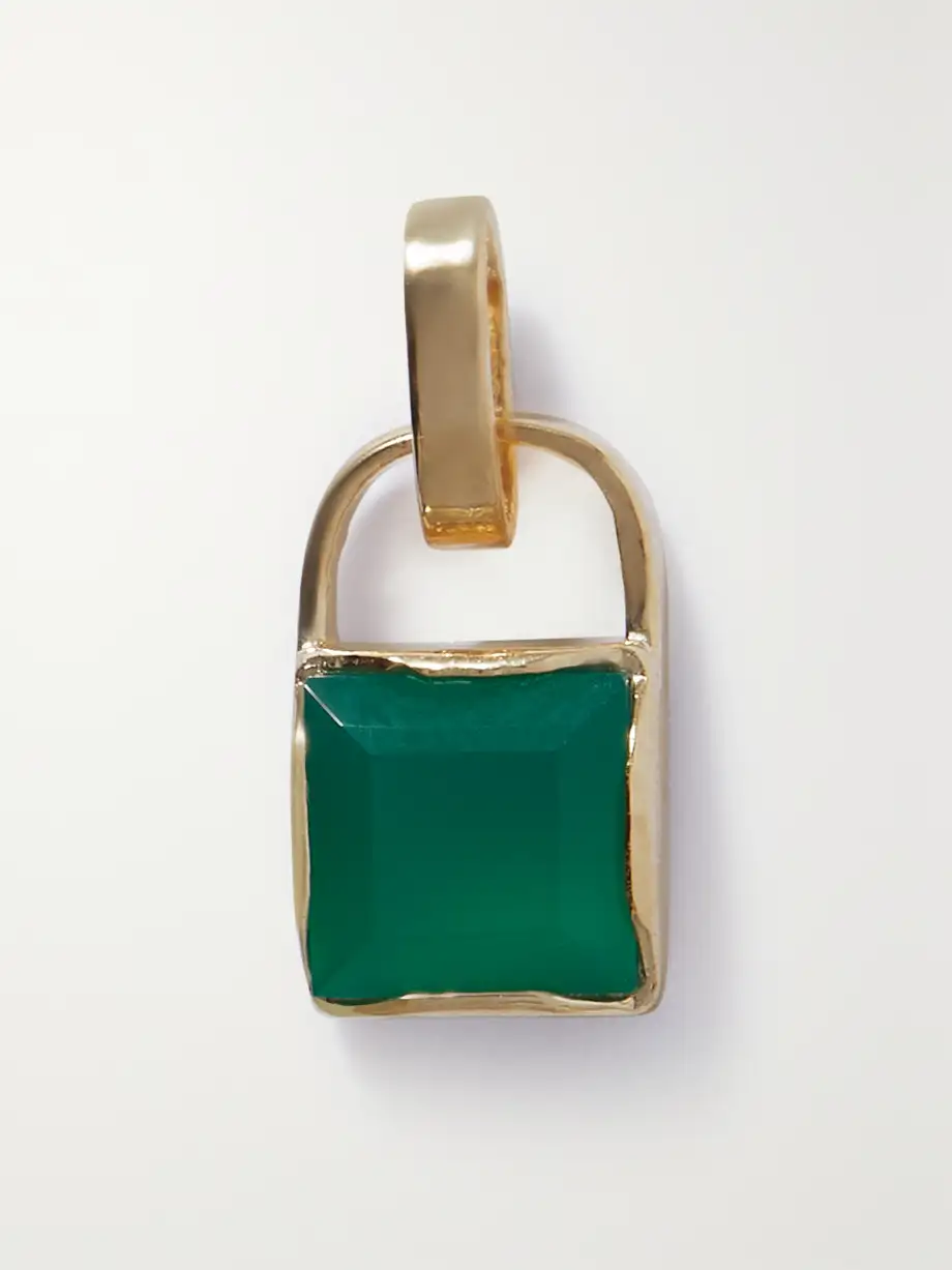 Loren Stewart - + Net Sustain Gemstone Padlock 14-karat Recycled Gold Onyx Pendant - Green Cover