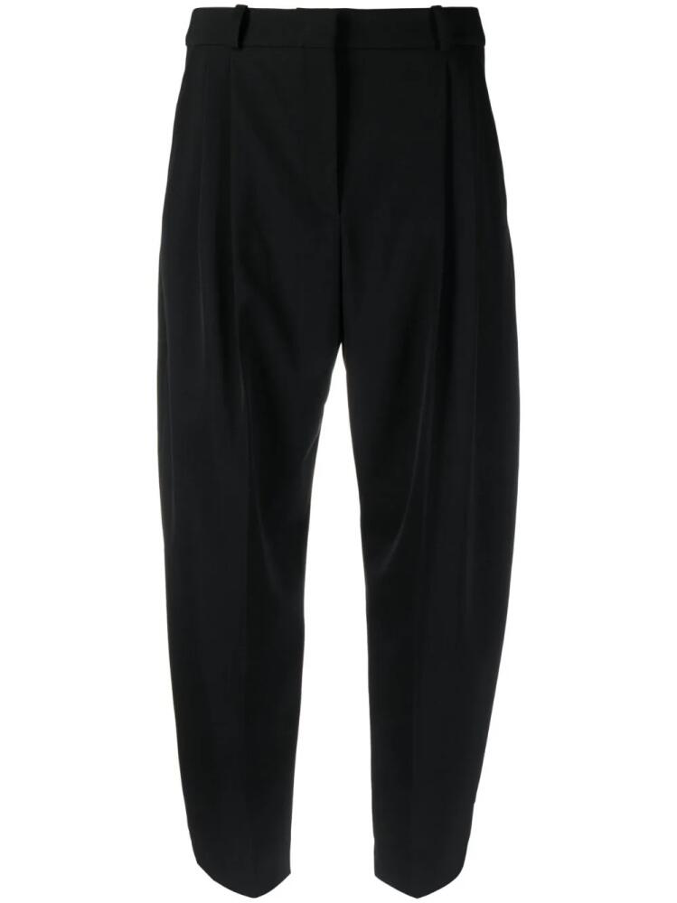 Stella McCartney tapered-leg cropped wool trousers - Black Cover