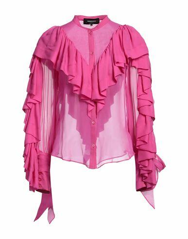 Rochas Woman Shirt Fuchsia Silk Cover