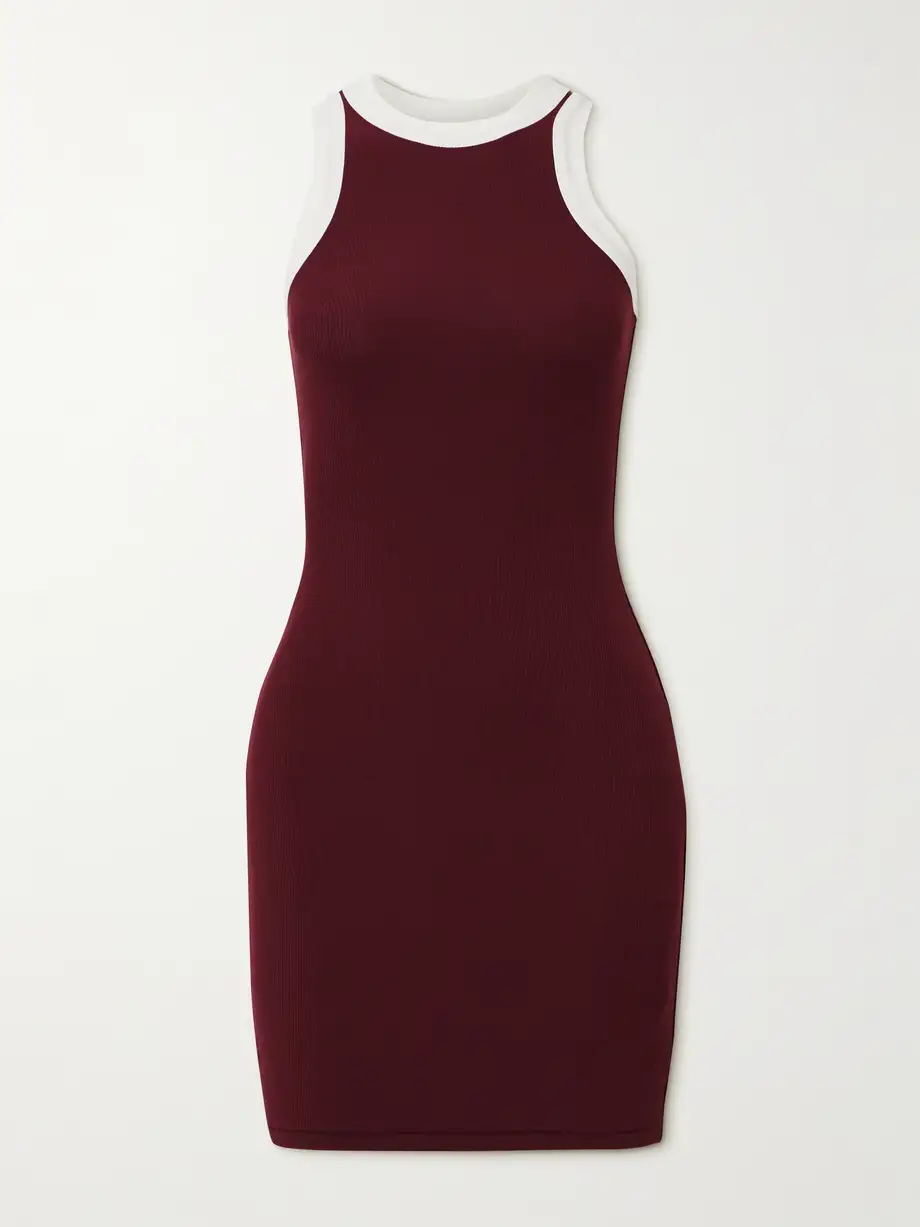 Skims - Soft Lounge Ringer Tank Mini Dress - Maroon Cover