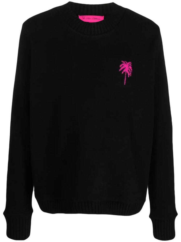 The Elder Statesman patterned-intarsia cashmere jumper - Black Cover