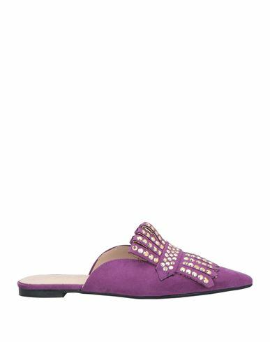 Giulia Neri Woman Mules & Clogs Mauve Textile fibers Cover