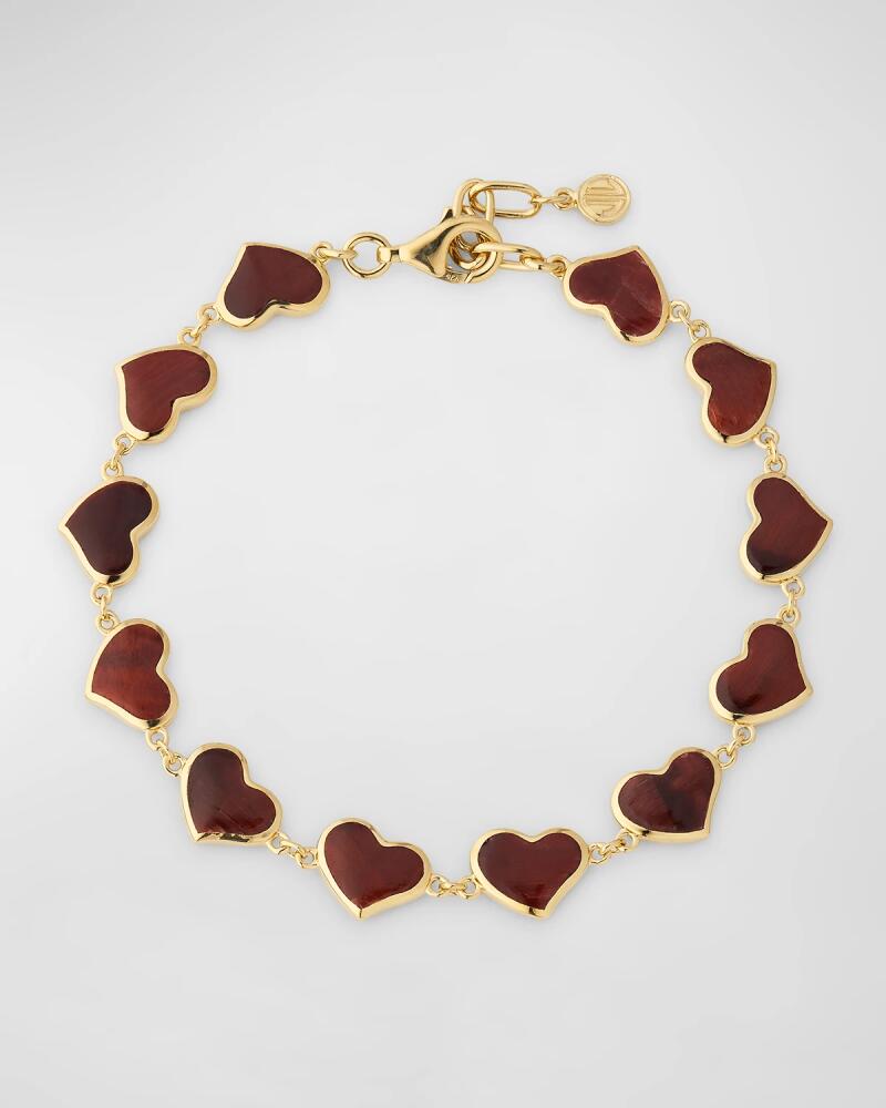 Jan Leslie 18K Gold Plated All Around Heart Bracelet Cover