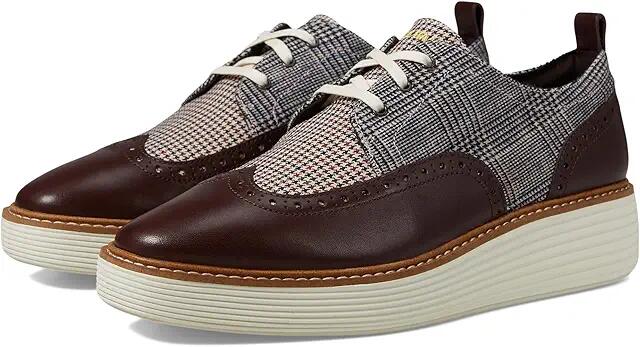 Cole Haan Originalgrand Platform Wing Tip Oxford (Madeira/Plaid/Ivory) Women's Shoes Cover