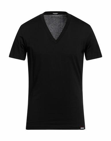 Dsquared2 Man Undershirt Black Cotton Cover