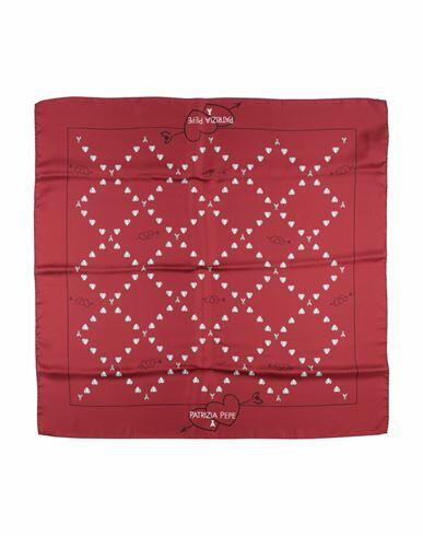 Patrizia Pepe Woman Scarf Brick red Silk Cover